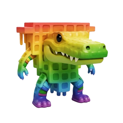 Rainbow Quesadilla Crocodila